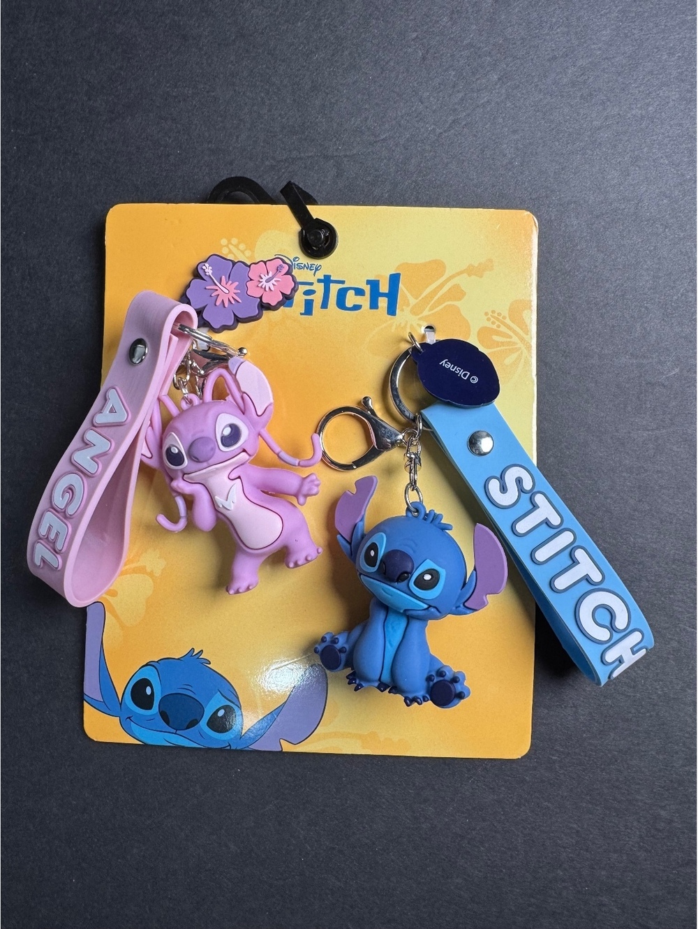 Disney Stitch and Angel Keychain Set